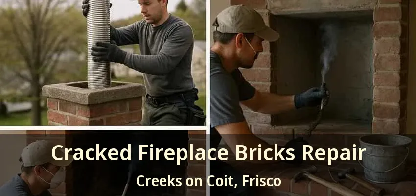 Cracked Fireplace Bricks Repair Creeks on Coit, Frisco - TX