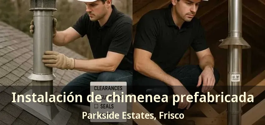 Instalación de chimenea prefabricada Parkside Estates, Frisco - TX